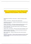 IBOLC Comprehensive Exam Study Guide Questions And Answers 100% Verified.