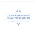 Onderwijsgroepen: gezondheidsrecht