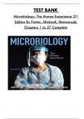 Test Bank For Microbiology: The Human Experience 2nd Edition By Foster, Aliabadi, Slonczewski, Consists Of 27 Complete Chapters, ISBN: 978-0393533248