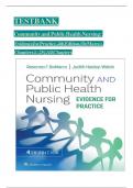 TEST BANK - DeMarco & Walsh, Community and Public Health Nursing Evidence for Practice 4th Edition, Verified Chapters 1 - 25, Complete Newest Version 2024-2025.