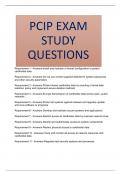 PCIP EXAM STUDY QUESTIONS