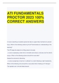 ATI FUNDAMENTALS PROCTOR 2023 100% CORRECT ANSWERS 