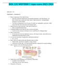 BIOL 235 MIDTERM 1-top score-2023-2024