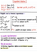 Fiche de Revision: Logarithme Népérien