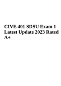 CIVE 401 SDSU Exam 1 Latest Update 2023 Rated A+