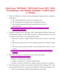 Midterm/ Final Exam  (4 Versions): NRNP6645 / NRNP 6645 (Latest 2023 / 2024): Psychotherapy with Multiple Modalities: Verified Answers | Walden