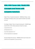 PPR, PPR Texes 160, TExES PPR Concepts and Terms with Complete Solutions