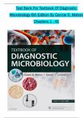 TEST BANK For Textbook of Diagnostic Microbiology, 6th Edition By Connie Mahon, All 1-41 Chapters Covered ,Latest Edition ISBN 9780323613170