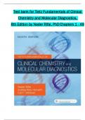 TEST BANK For Tietz Fundamentals of Clinical Chemistry and Molecular Diagnostics, 8th Edition by Nader Rifai, All 1-49 Chapters Covered ,Latest Edition