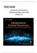 TEST BANK For Introduction to Global Business 3rd Edition by Gaspar & Kolari, All Chapters 1 to 15 complete Verified editon