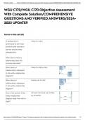 WGU C170/WGU C170 Objective Assessment With Complete Solution/COMPREHENSIVE QUESTIONS AND VERIFIED ANSWERS/2024-2025 UPDATE!!