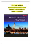 Solution manual for Modern Advanced Accounting In Canada, 10th Edition By Herauf and Mbagwu, Verified Chapters 1 to 12, Complete Newest Version