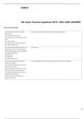 CNL Exam Practice Questions WITH 100- SURE ANSWERS.