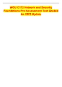 WGU C172 Network and Security Foundations Pre-Assessment Test Graded A+ 2023 Update