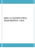 BIOD 121 REVIEW FINAL EXAM MODULE 1 Q&A