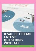 IFSAC FF1 EXAM LATEST QUESTIONS WITH ALL PASSED ANSWERS!!