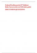 Federal Tax Research (12th Edition) Roby Sawyers, Steven Gill study guide DISCUSSION QUESTIONS