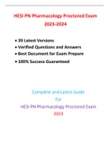 HESI PN PHARMACOLOGY PROCTORED EXAM (NEW 2023,39 EXAM SETS) / PN PHARMACOLOGY HESI PROCTORED EXAM (NEW 2023,39 EXAM SETS) / PN HESI PHARMACOLOGY PROCTORED EXAM (NEW 2023,39 EXAM SETS):100% CORRECT & VERIFIED