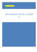 ATI CONCEPT LEVEL 1 EXAM  A