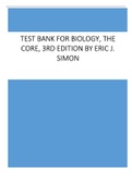 Test Bank For Biology, The Core, 3rd Edition By Eric J. Simon