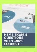 HEME EXAM 4 QUESTIONS WITH 100% CORRECT ANSWERS!!