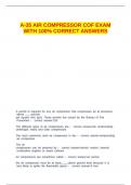 A-35 AIR COMPRESSOR COF EXAM WITH 100- CORRECT ANSWERS.