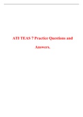 ATI TEAS 7 Math Questions with Answers