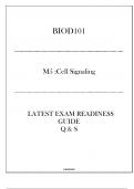 BIOD101 (M5- Cell Signalling) Latest Exam Readiness Guide 2024