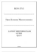 ECO 5715 (Open Economy Macroeconomics) Latest Midterm Exam Guide 2024