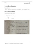 MCV4U Unit 3 Assessment Marked 89 %  pass Unit 3: Curve Sketching