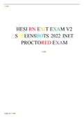 HESI RN EXIT EXAM V2 SCREENSHOTS 2022 INET PROCTORED EXAM