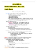  NURS327 OB Maternal Newborn ATI Exam Study Guide