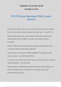 FCCM Exam Questions With Correct Answers