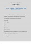 FCCM Training Exam Questions With Correct Answers