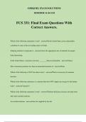 FCS 331: Final Exam Questions With Correct Answers.