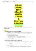 NR 442 COMMUNITY HEALTH NURSING Exam 3 Overview & Outline 2023 2024 UPDATED NR 442 COMMUNITY HEALTH NURSING Exam 3 Overview & Outline 2023 2024 UPDATED NR 442 COMMUNITY HEALTH NURSING Exam 3 Overview & Outline 2023 2024 UPDATED NR 442 COMMUNITY HEALTH NUR