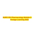 NURS 251 Pharmacology Module 2- Portage Learning 2023