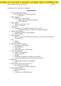 NURS 251 EXAM 3 STUDY GUIDE 2023 COMPLETE