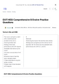 EXIT HESI Comprehensive B Evolve Practice exam 2023 with 100% correct answers