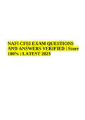 NAFI CFEI EXAM (QUESTIONS AND ANSWERS VERIFIED) | Score A | LATEST 2023-2024