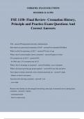 FSE 1150- Final Review- Cremation History, Principle and Practice Exam Questions And Correct Answers