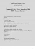 Finance 470- MC Exam Questions With 100% Correct Answers