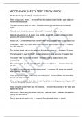 WOOD SHOP SAFETY TEST STUDY GUIDE