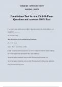 Foundations Test Review Ch 8-10 Exam Questions and Answers 100% Pass