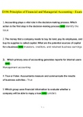 WGU D196 PRINCIPALS OF MANAGERIAL AND FINANCIAL ACCOUNTING 2023 STUDY BUNDLE (COMPLETE PACKAGE)(Verified Answers)