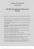 FSC100 Exam Questions With Correct Answers