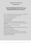 FSC100 MIDTERM REVIEW Exam Questions With Correct Answers