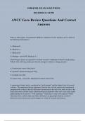 ANCC Gero Review Questions And Correct Answers