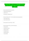 Zeta Tau Alpha Initiation Test Questions and Answers with Complete Solutions | 100% pass