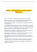 Exam 3 PS Questions And Answers Rated A+.